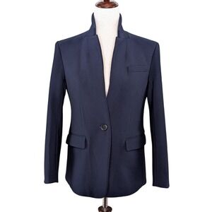 J Crew Regent Blazer Navy Blue 4P Stretch Quiet Luxury Minimalist Light Academia